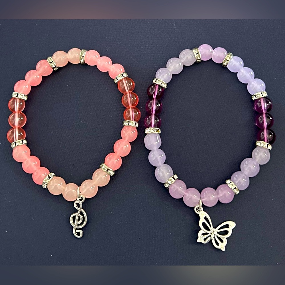 Set of Long distance bracelets relationships, friendship bracelet